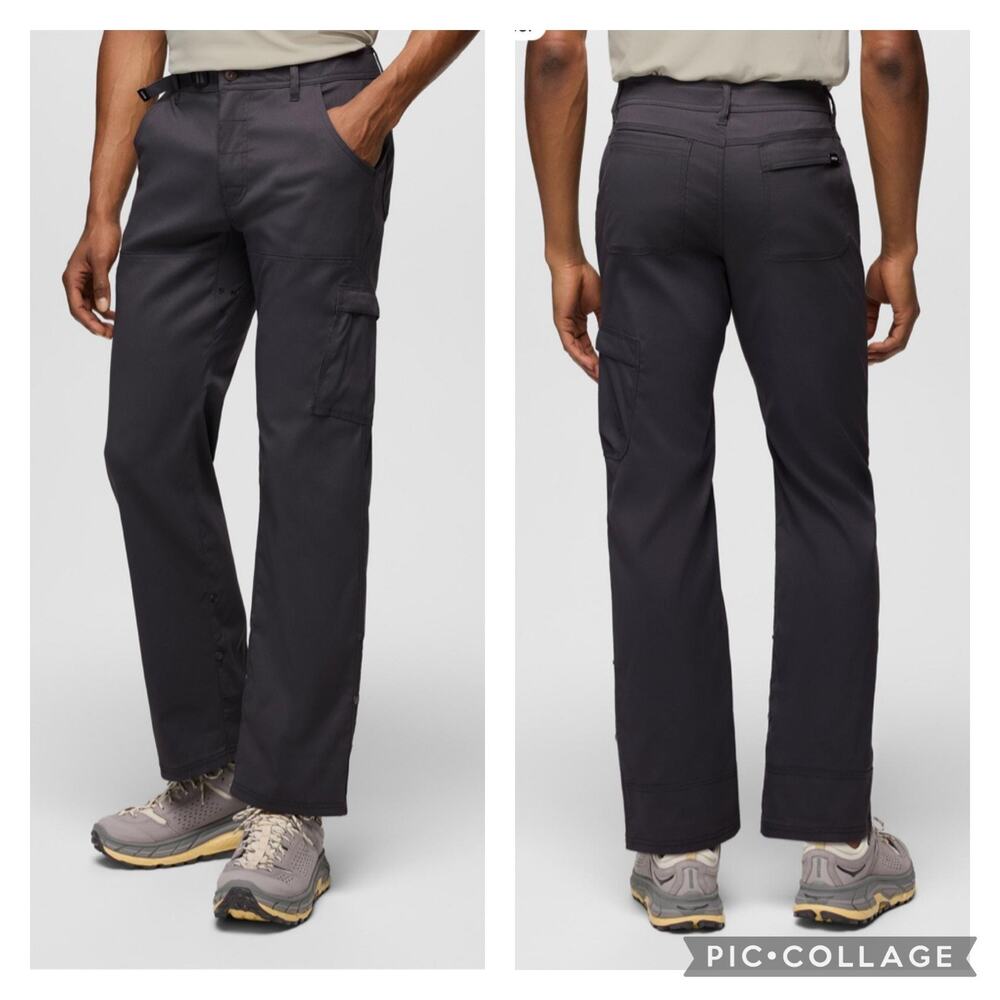 Prana Gray Stretch Zion Pants NEW Mens XXL/30